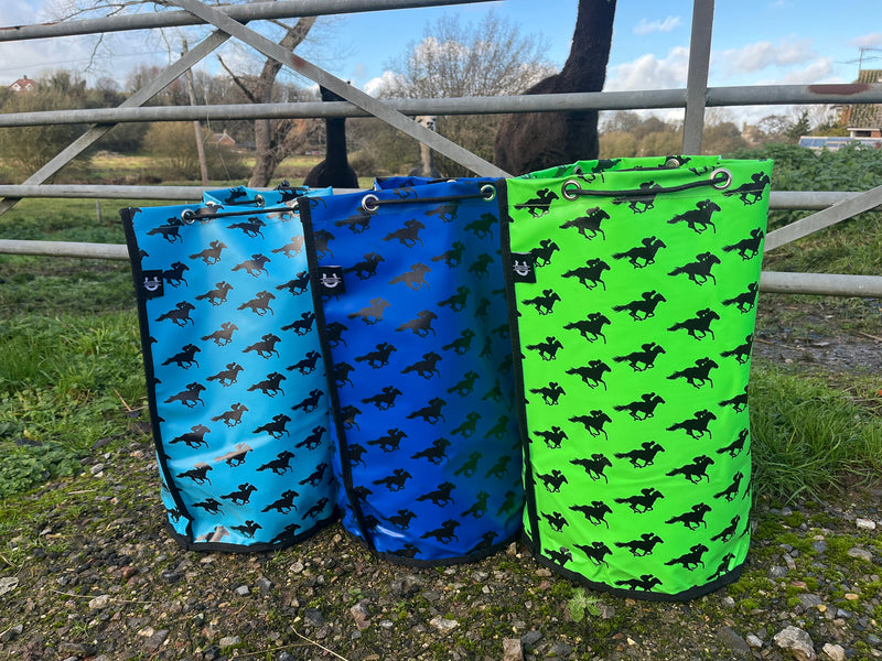 Equine Waterproof Kit Bags, three colours, light blue, royal blue and green